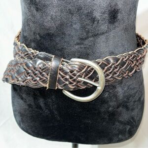 Fossil Women’s Wide (2”) Woven Belt Size M Black